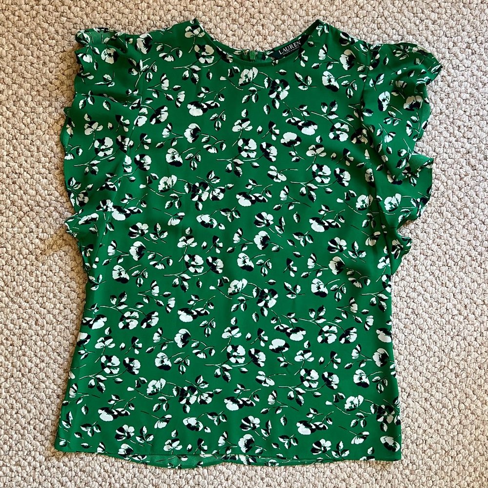 LAUREN RALPH LAUREN - Flutter Cap Sleeve Top - In Perfect Shape - Picture 8 of 11